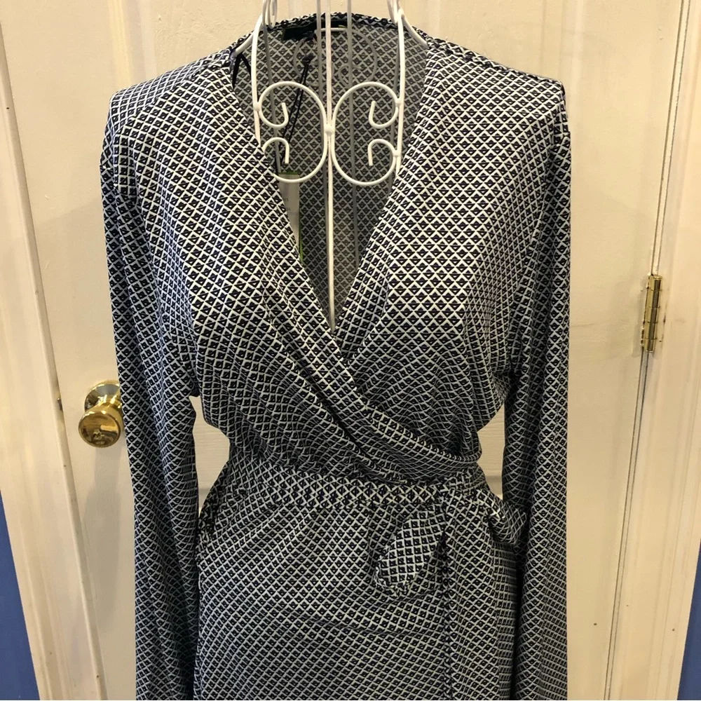 C Wonder Blue Wrap Dress - Picture 2 of 4